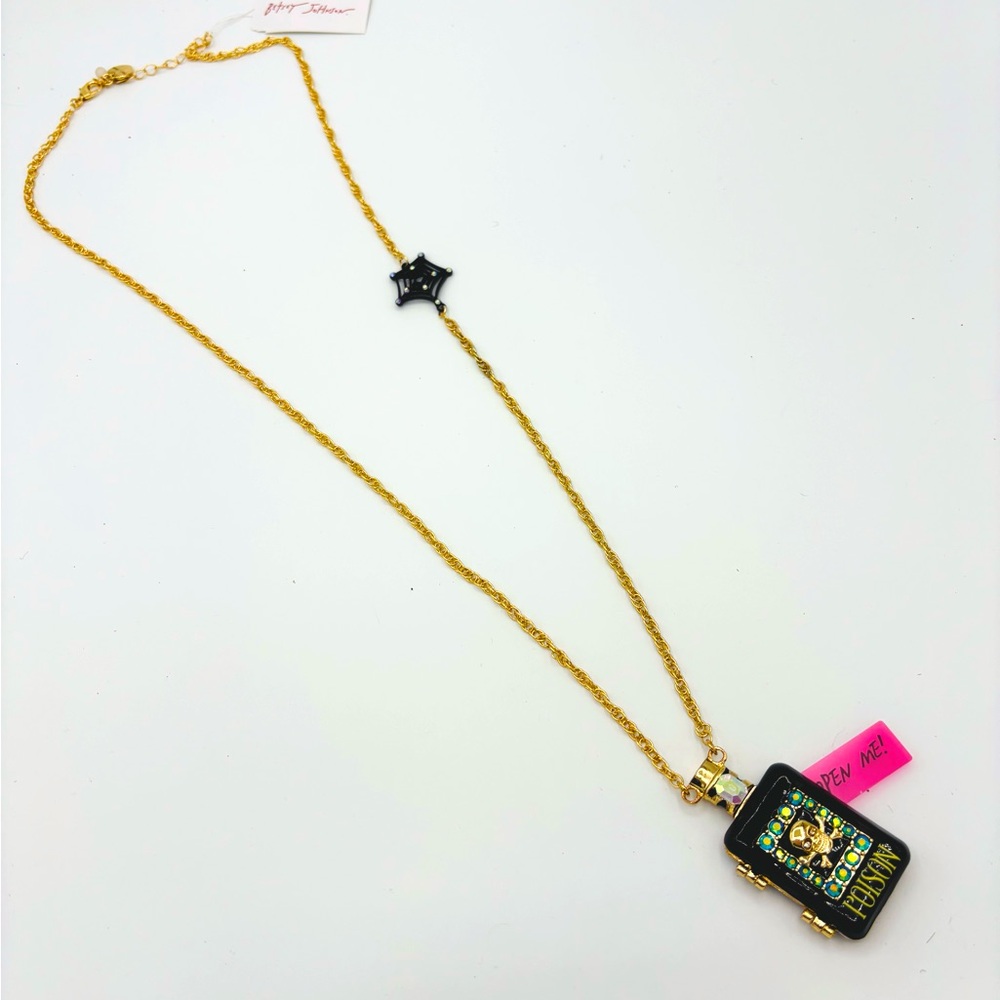 Betsey Johnson Faux-Stone Halloween Poison Potion Pendant Necklace - Picture 4 of 7